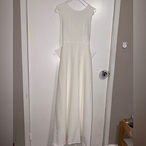 Big Bow Backless Elegant Wedding Dress